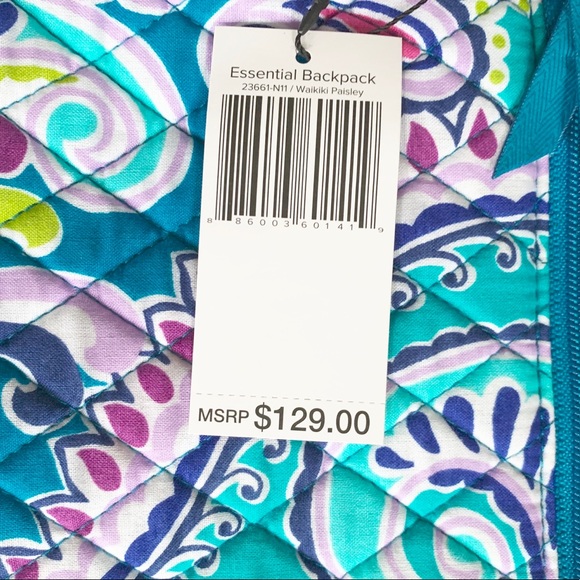 Vera Bradley Quilted Essential Backpack - Picture 6 of 8